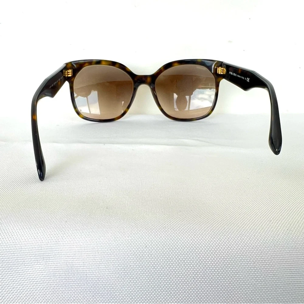 PRADA PR 10RSF-2AU3D0-57 Brown Gradient Lenses Cat Eye Havana Frame Sunglasses